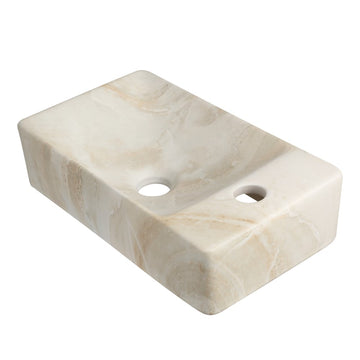 Felix 15 in. W x 8 in. D Modern Wall Mounted Rectangular Ceramic Mini Sink